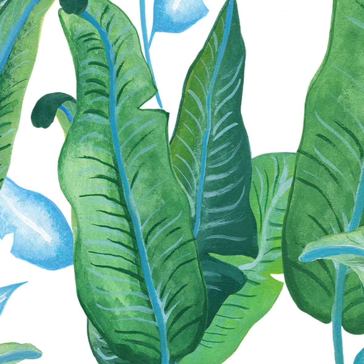 Boy swim shorts with tropical print