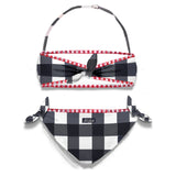 Bralette-Bikini für Mädchen mit Gingham-Print