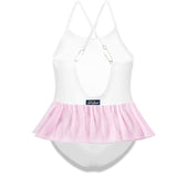 Girl's one piece with tulle ruffle