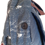 Canvas backpack Cody with micro skull print