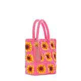 Borsa all'uncinetto girasole