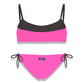 St. Barth front graphic girl's bralette bikini