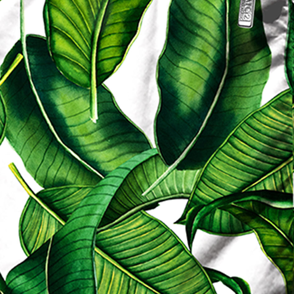 Banana leaves print mid-length swim shorts - MC2 Saint Barth