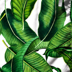Banana leaves print mid-length swim shorts - MC2 Saint Barth