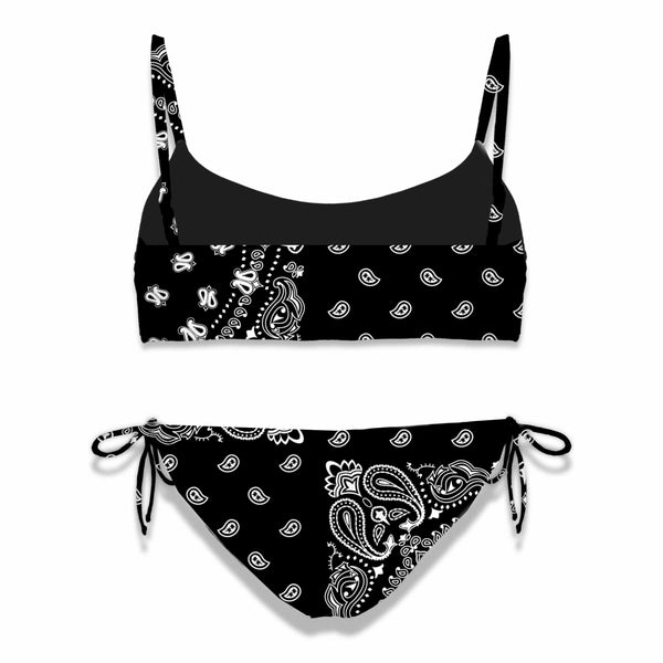 Mädchen-Bralette-Bikini mit Bandana-Print