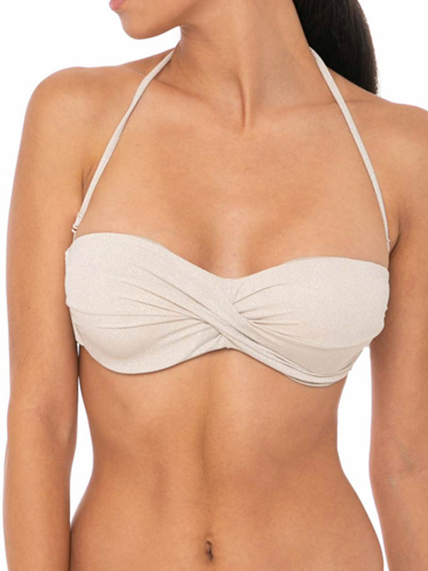 Goldenes Bandeau-Top