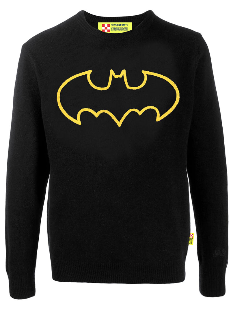 Maglione nero da uomo logo Batman | Edizione speciale della Warner Bros