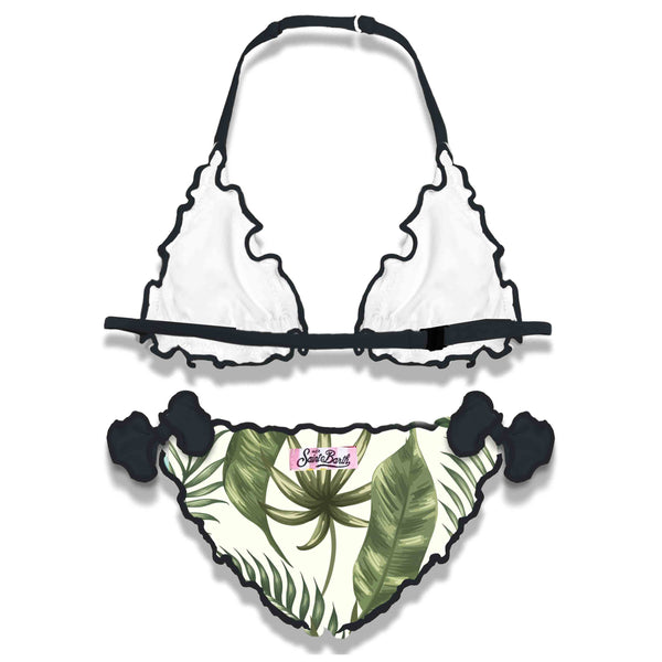 Bikini da bambina stampa tropicale