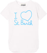 Linen t-shirt with Love St. Barth embroidery