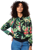 Bomber con stampa tropicale