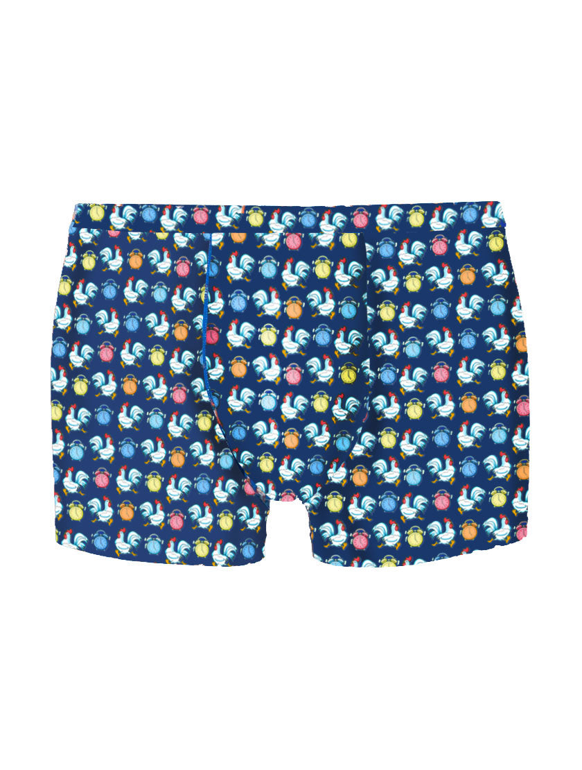 Micro roosters and alarms print underwear boxer - MC2 Saint Barth