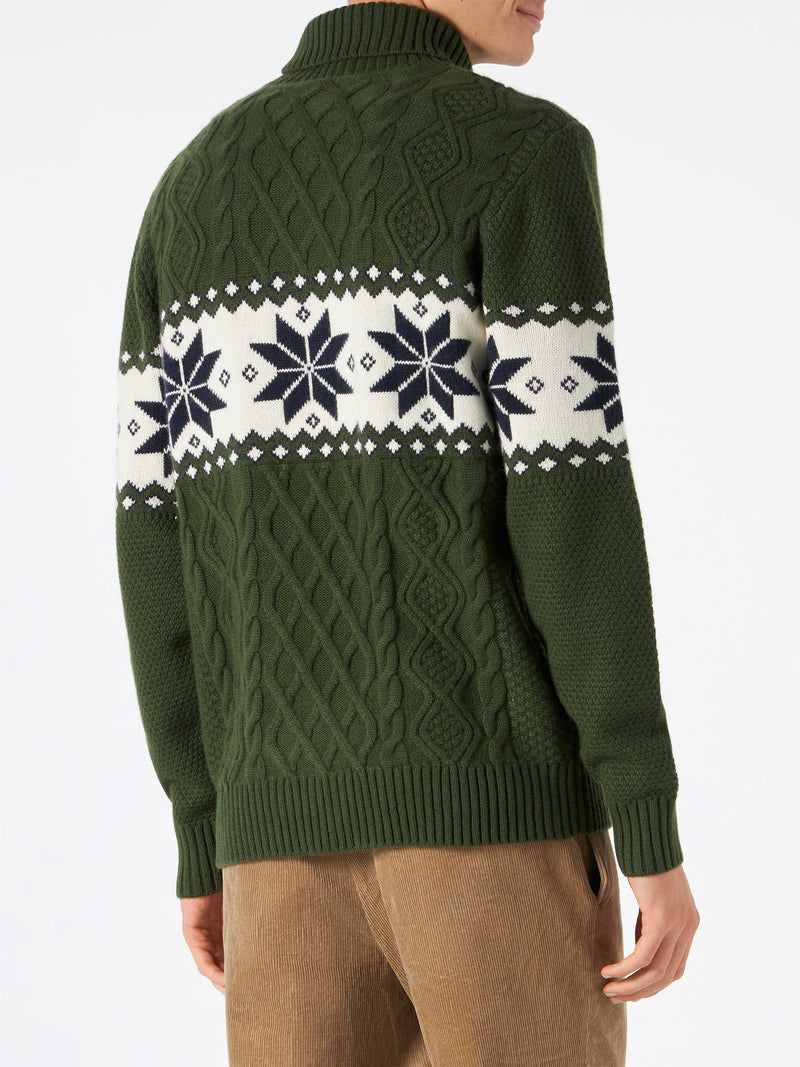 Half-turtleneck sweater with Verbier lettering