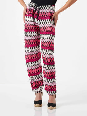 Chevron knitted jogger pants