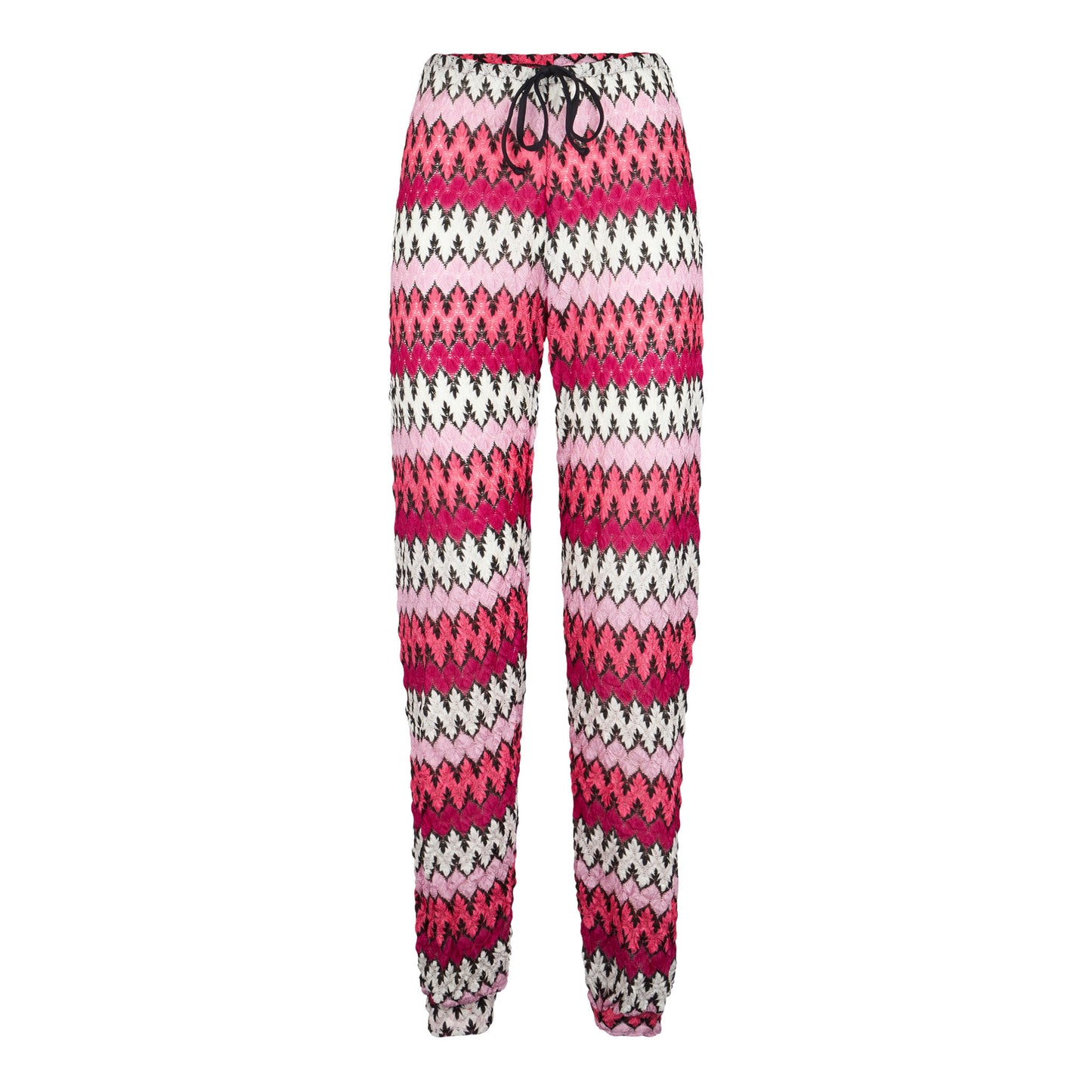 Chevron knitted jogger pants