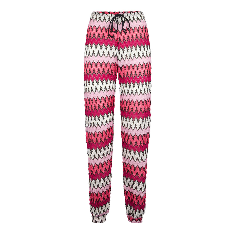 Pantaloni jogger in maglia chevron