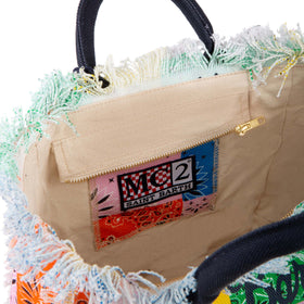 Multicolor bandanna print cotton canvas bag