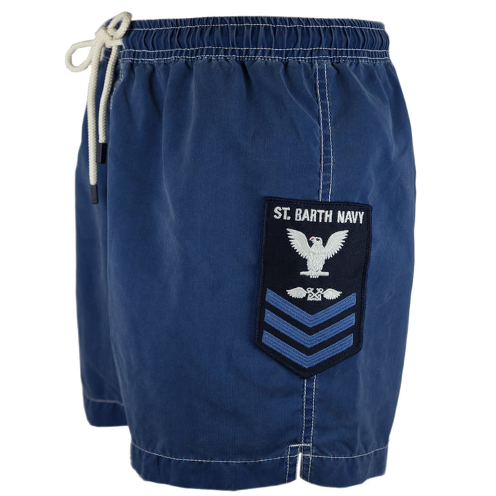 Délavé blue navy cargo man shorts - MC2 Saint Barth