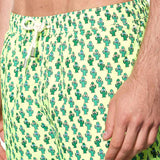 Light fabric man swim shorts cactus print