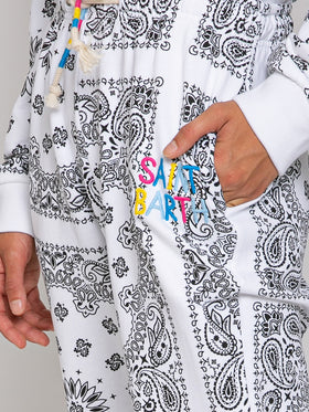 Cotton joggers with bandanna print - MC2 Saint Barth
