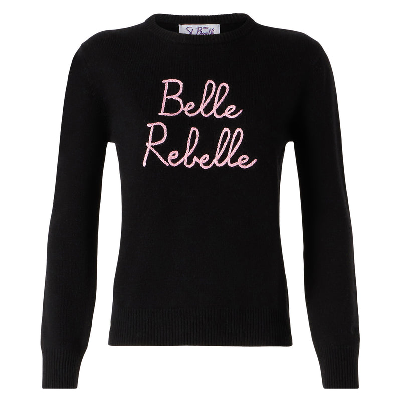 Woman sweater with Belle Rebelle embroidery