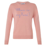 Woman sweater with Where is my Rosé? embroidery