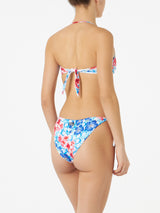 Bandeau-Bikini für Damen mit Blumenprint