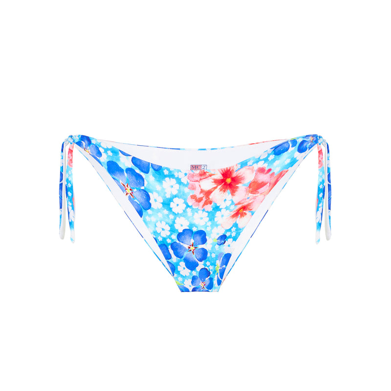 Slip da bagno da donna sgambato con stampa fiori