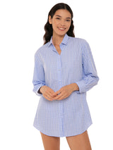 Gingham shirt with St. Barth embroidery