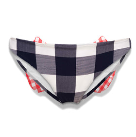 Mädchen-Badehose mit Gingham-Schleife