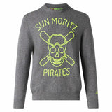 Grauer Herrenpullover Sun Moritz Pirates mit Fluo-Stickerei