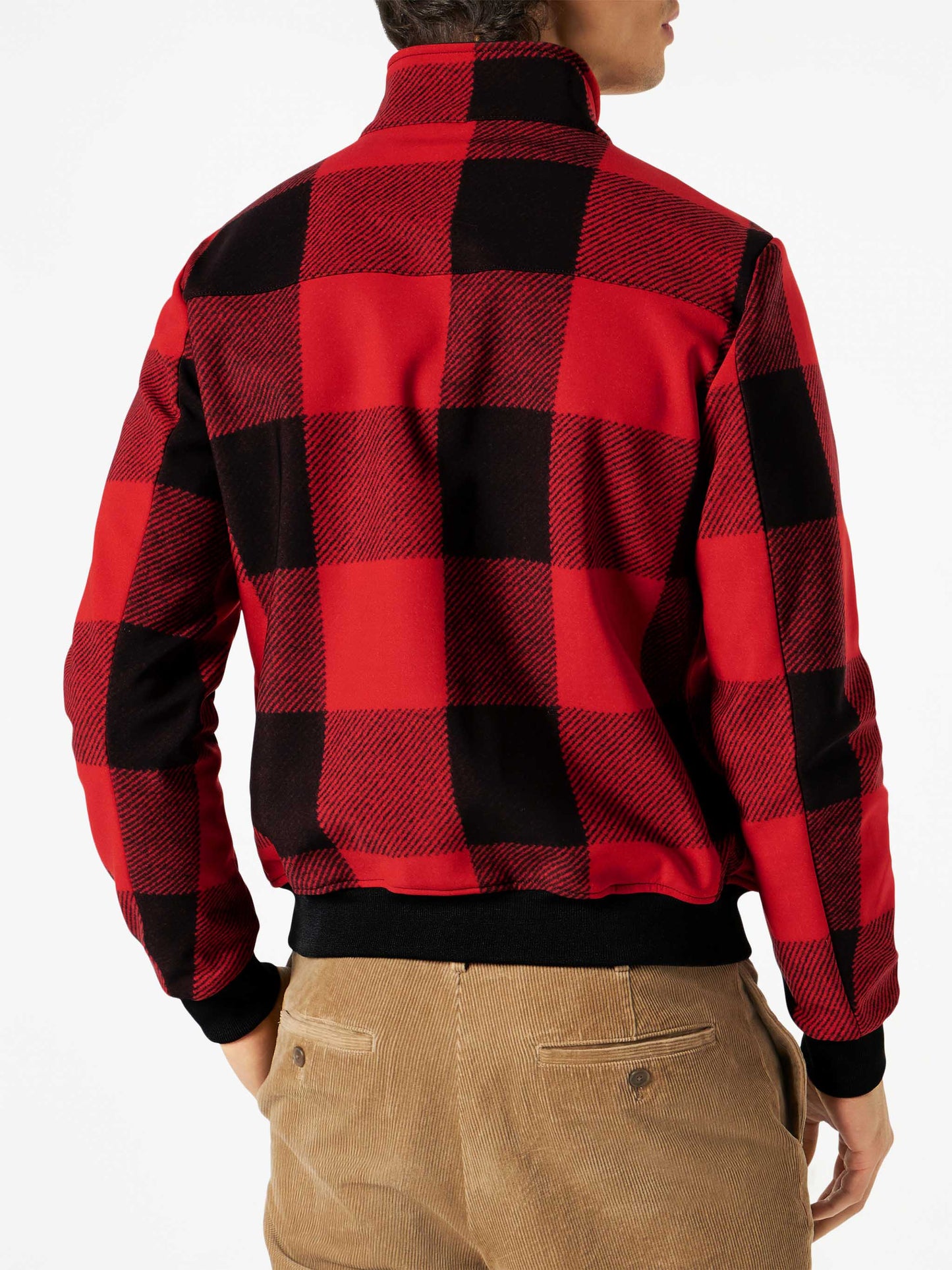 Man mid-season checked bomber jacket Traveler - MC2 Saint Barth