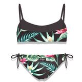 Heliconia print girl bralette bikini