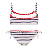 Costume bikini da bambina con ricamo Santa