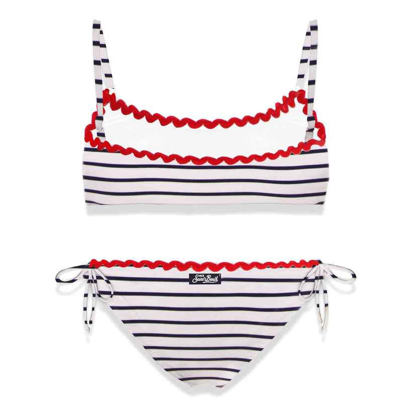 Costume bikini da bambina con ricamo Forte