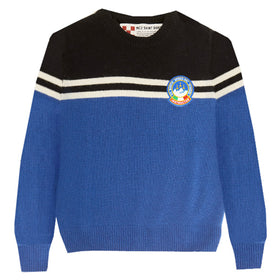 Boy bluette sweater with patch