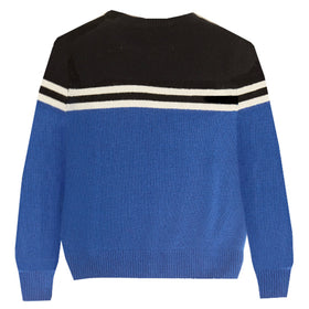 Boy bluette sweater with patch