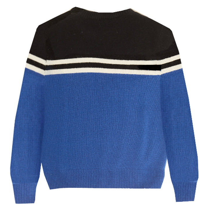 Boy bluette sweater with patch