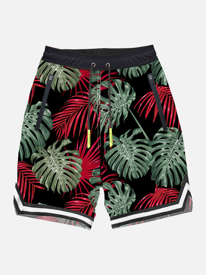 Tropical print swim shorts surf style - MC2 Saint Barth