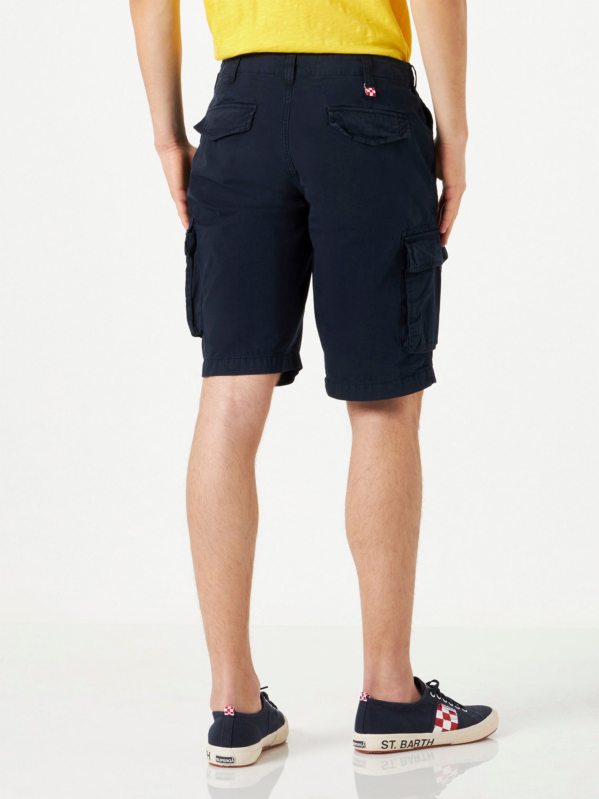 Blue cotton cargo shorts - MC2 Saint Barth
