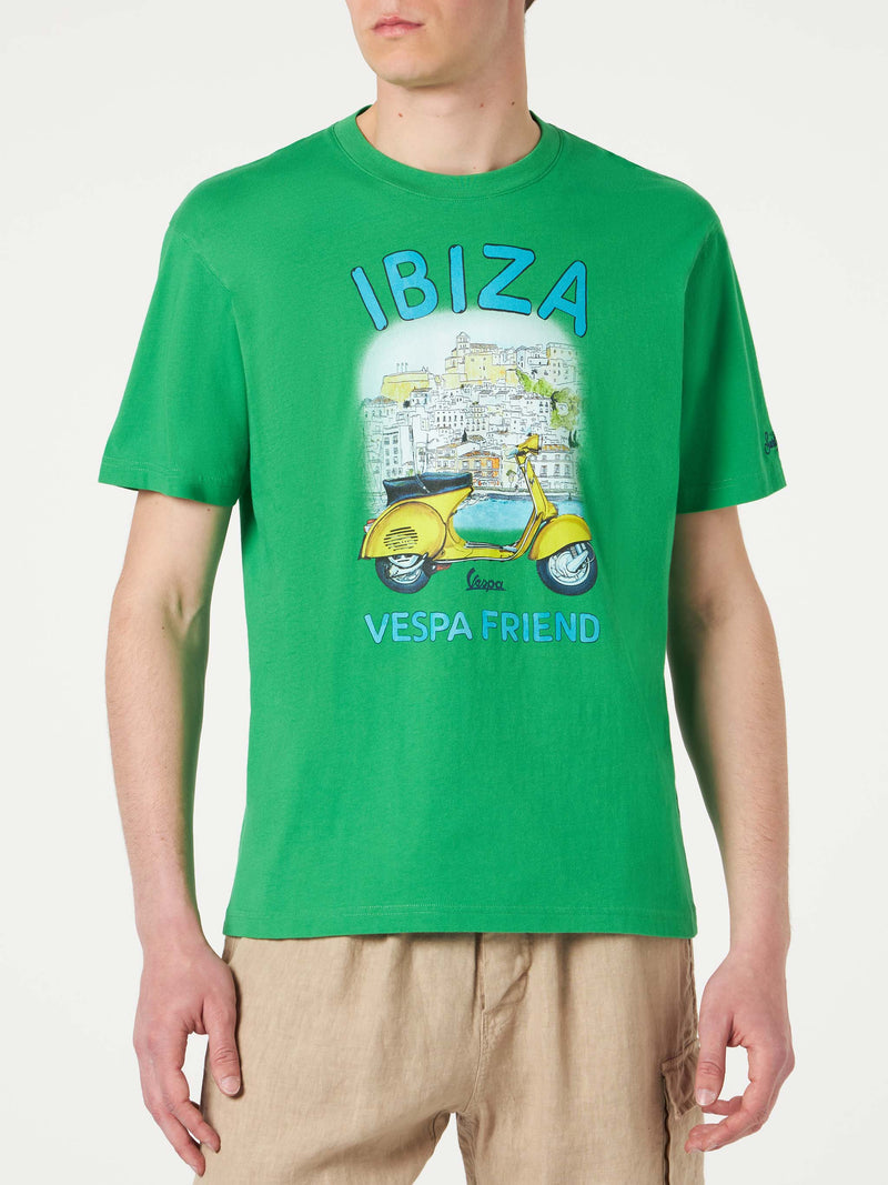 T-shirt da uomo in cotone con stampa Ibiza Vespa | EDIZIONE SPECIALE VESPA®