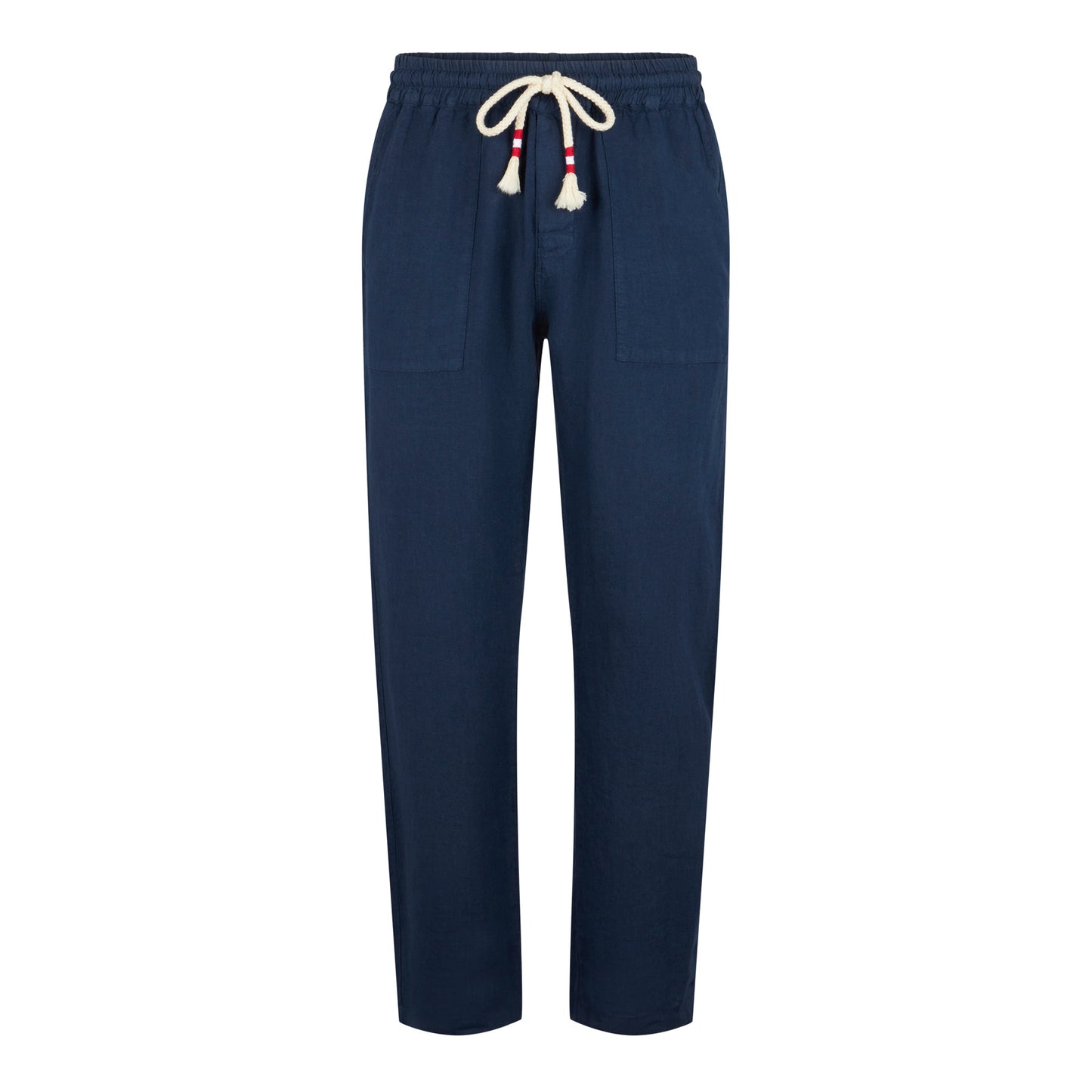 Man navy blue linen pants