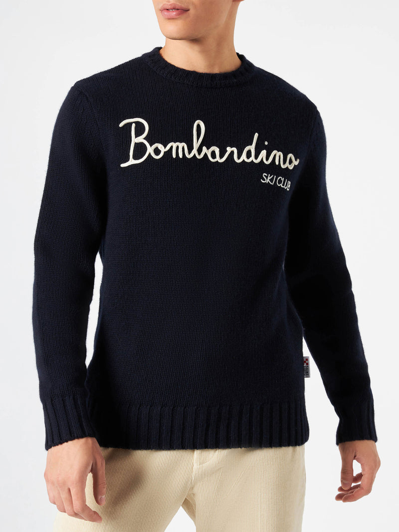 Blended cashmere sweater Bombardino ski club embroidery