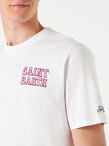 Man cotton t-shirt with St. Barth Island print