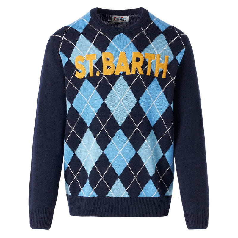 Man sweater with argyle print