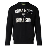 Leichter Herrenpullover Roma Nord vs. Roma Sud mit Jacquard-Aufdruck