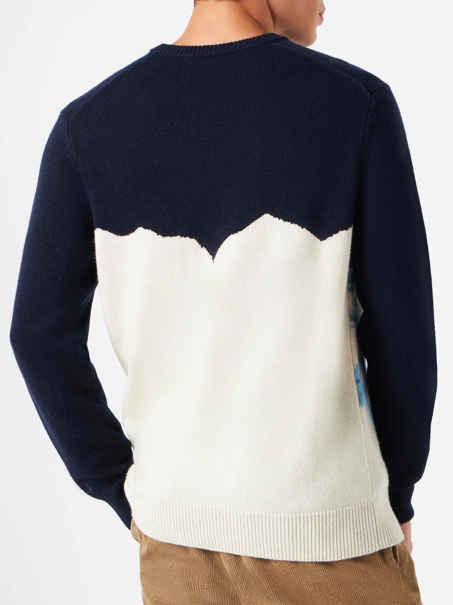 Man sweater Cortina vintage postcard print - MC2 Saint Barth