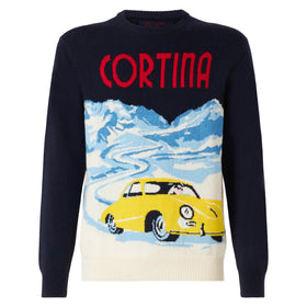 Man sweater Cortina vintage postcard print - MC2 Saint Barth