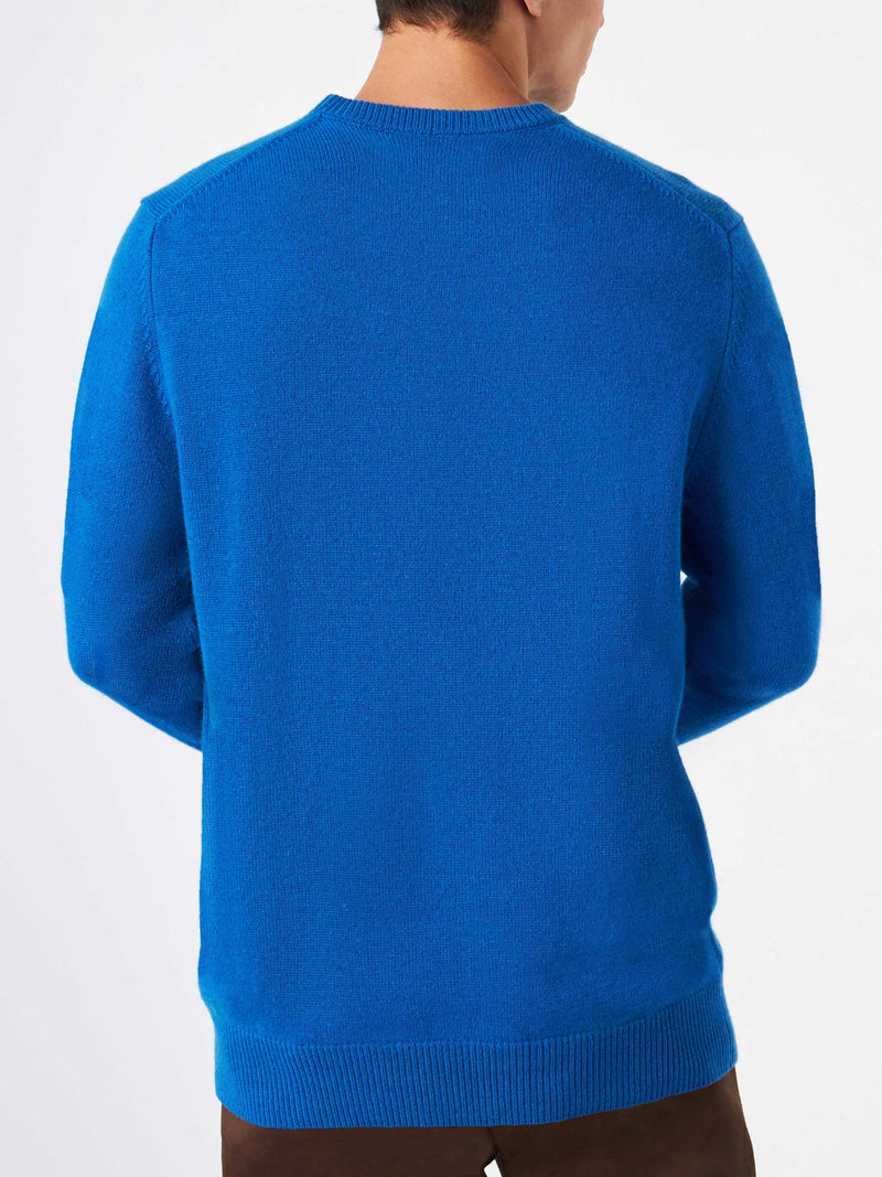 Maglione da uomo blu con ricamo Courma Pirates