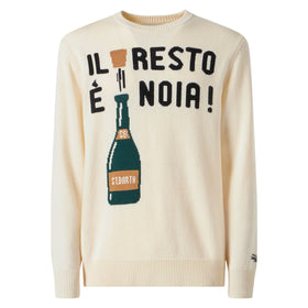 Man sweater with Il resto è noia! embroidery