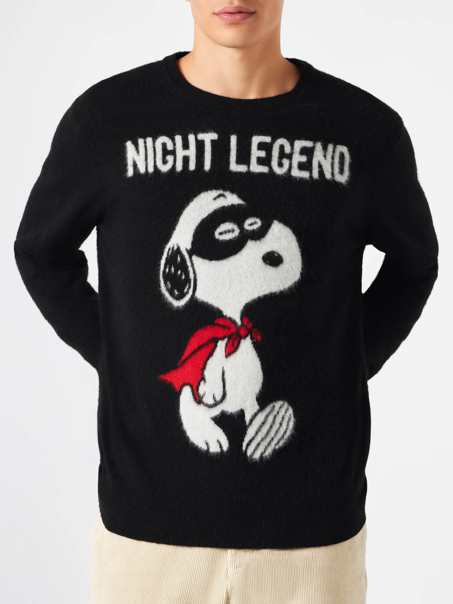 Man soft sweater with Snoopy Night Legend print | SNOOPY - PEANUTS™ SPECIAL EDITION - MC2 Saint Barth